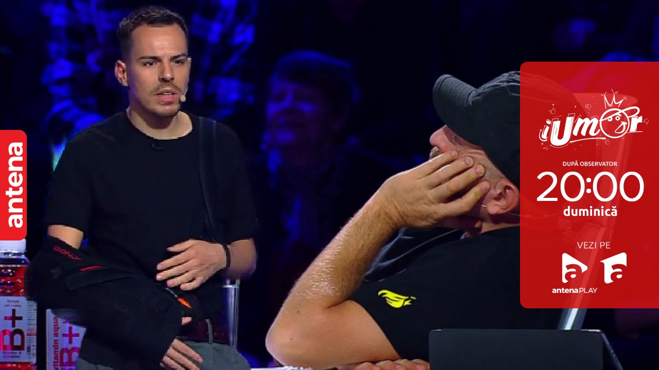 iUmor Sezonul 13, 13 noiembrie 2022. Adrian Mihai Bor&acirc;ndel a urcat pe scenă cu m&acirc;na &icirc;n ghips!