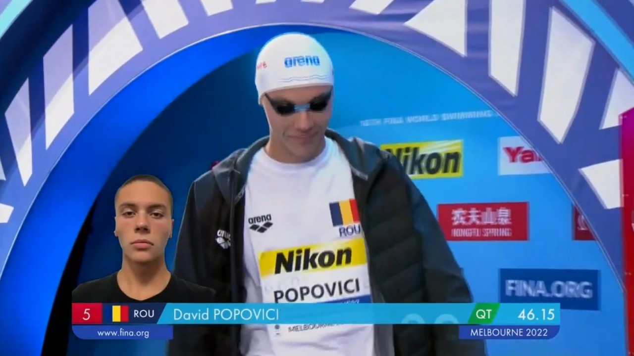 David Popovici | 100m liber | Semifinala