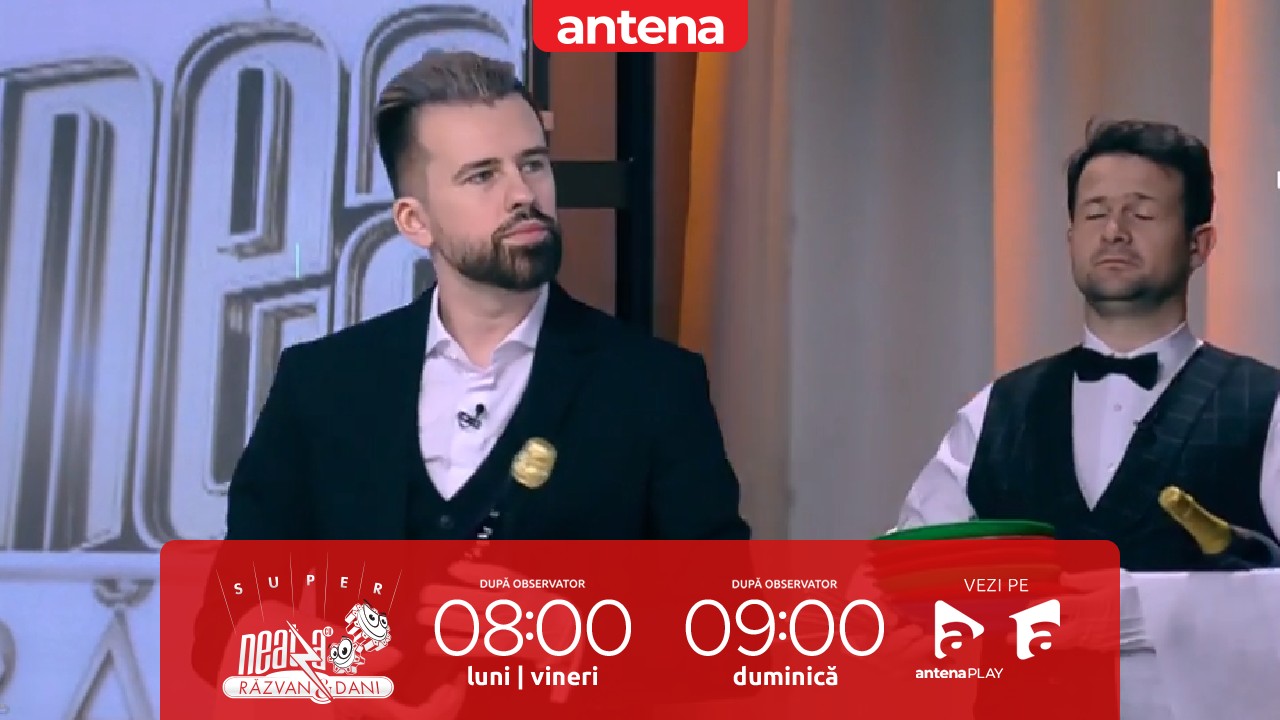Super Neatza, 17 aprilie 2023. Florin Ristei și Robert Tudor s-au &icirc;mbrăcat &icirc;n ospătari! Ce joc au propus pentru colegi