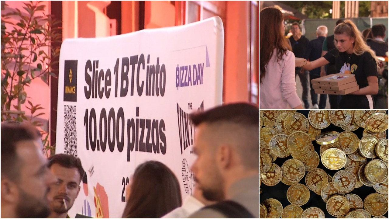 Mai mulţi români au vândut 10.000 de pizza pentru a celebra prima  tranzacţie cu Bitcoin, din 2010. Un american cumpăra atunci 2 pizza cu  10.000 de monede