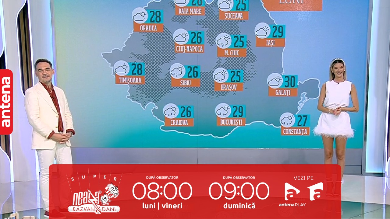 Super Neatza, 26 iunie 2023. Prognoza meteo cu Ramona Olaru: Vreme caldă, cu maxime cuprinse &icirc;ntre 24 și 31 de grade Celsius
