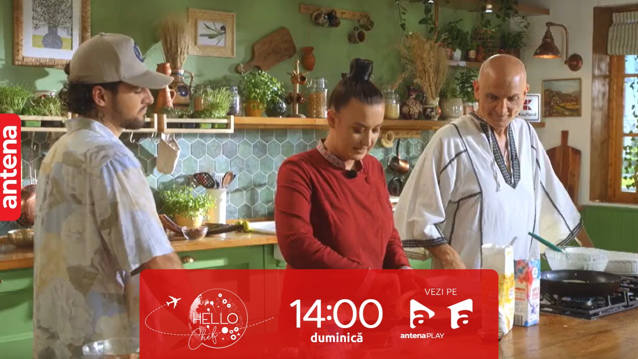 Hello Chef sezonul 6, 9 septembrie 2023. Roxana Blenche, Damian Drăghici și Mario Fresh au pregătit clătite brașovene