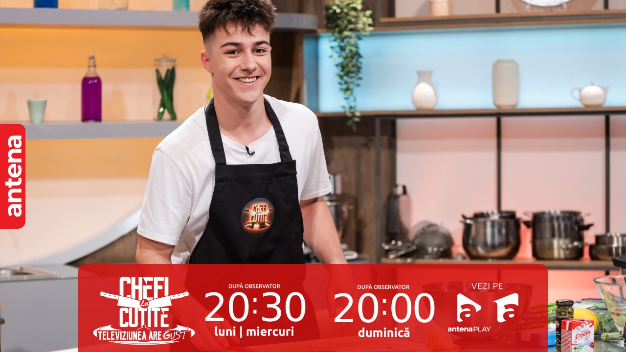Chefi la cuțite | Sezonul 12, 20 septembrie 2023. Valentin Gherguț, la 17 ani știe ce vrea în viață: Îmi doresc să devin bucătar!