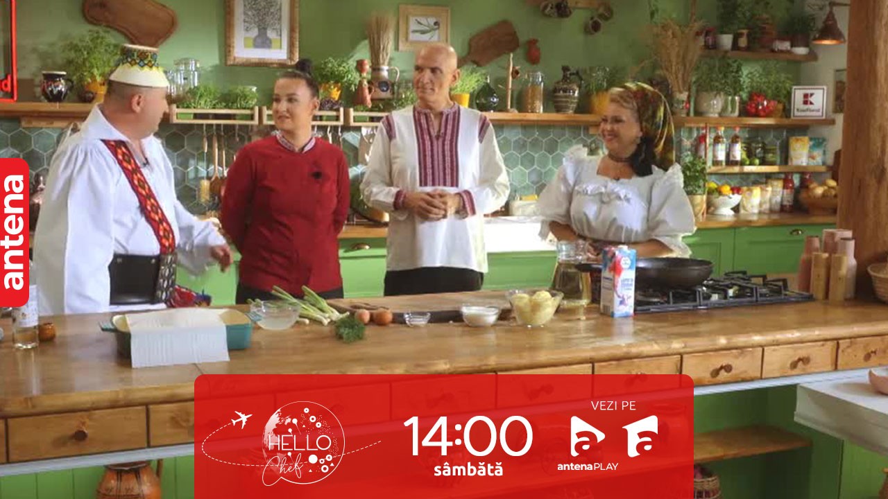 Hello Chef sezonul 6, 30 septembrie 2023. Roxana Blenche, Cornelia și Lupu Rednic au gătit plăcintă cu brânză și mărar