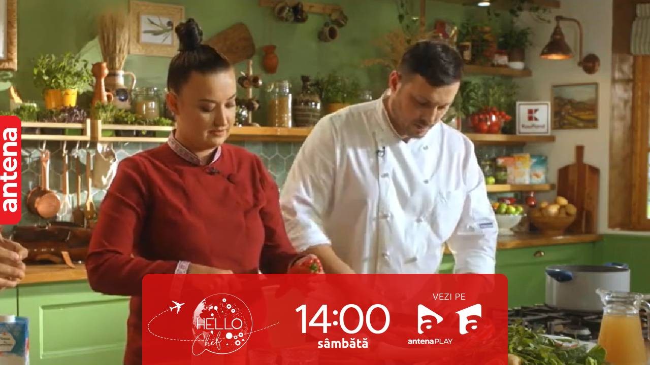 Hello Chef sezonul 6, 2 decembrie 2023. Roxana Blenche și Chef Alex Comerzan au gătit borș moldovenesc și clătite cu urdă și mărar