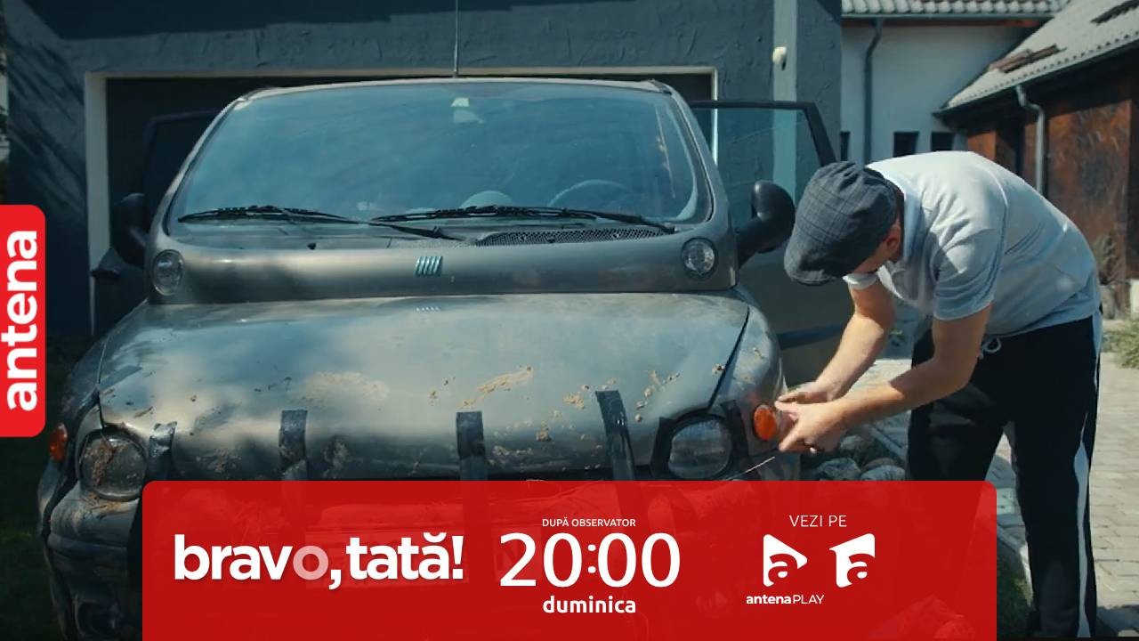 Bravo, tată! | Sezonul 1, episodul 9, 17 decembrie 2023. Flavius s-a pus să își ''repare'' mașina cu bandă adezivă