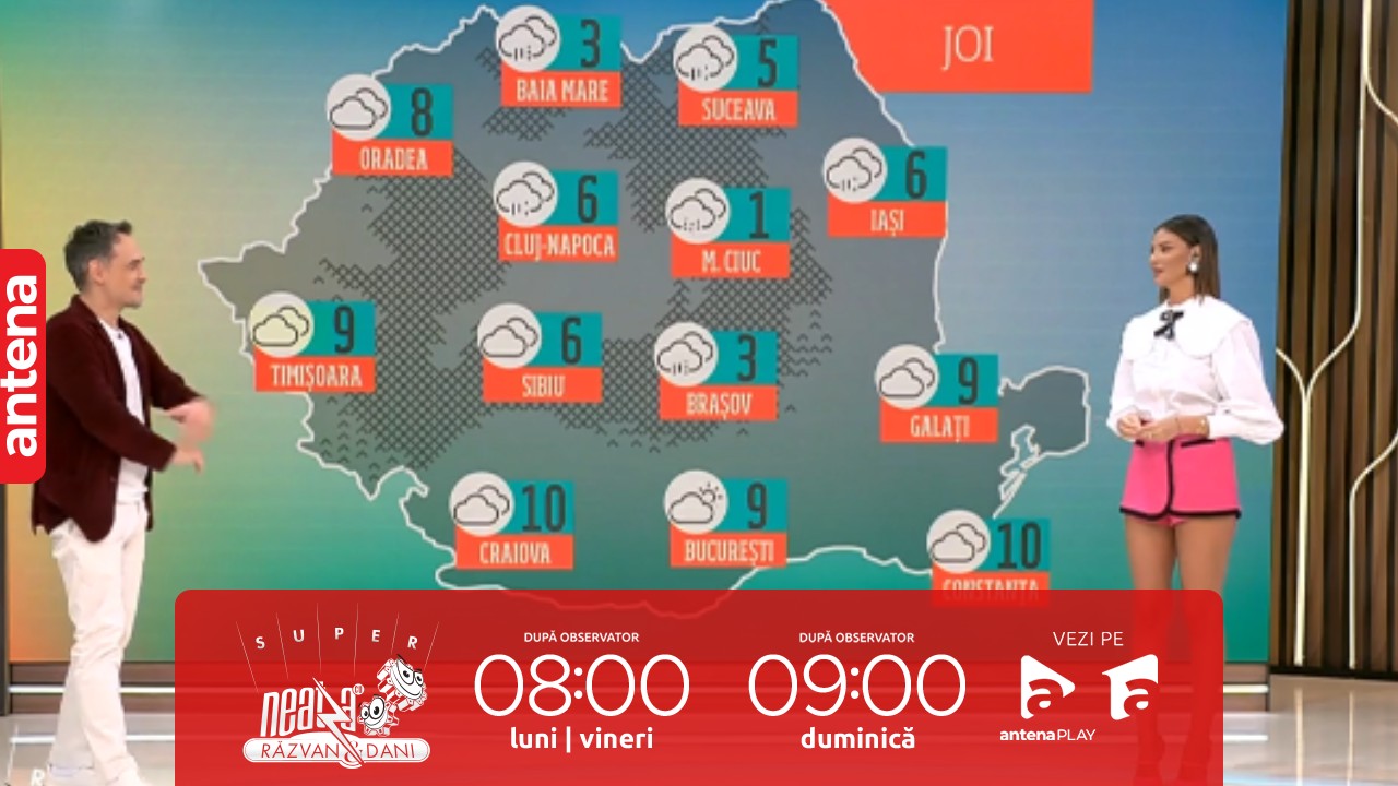 Super Neatza, 25 ianuarie 2023. Prognoza meteo cu Ramona Olaru: Vremea se încălzește. Temperaturile ajung la 11 grade în Oltenia