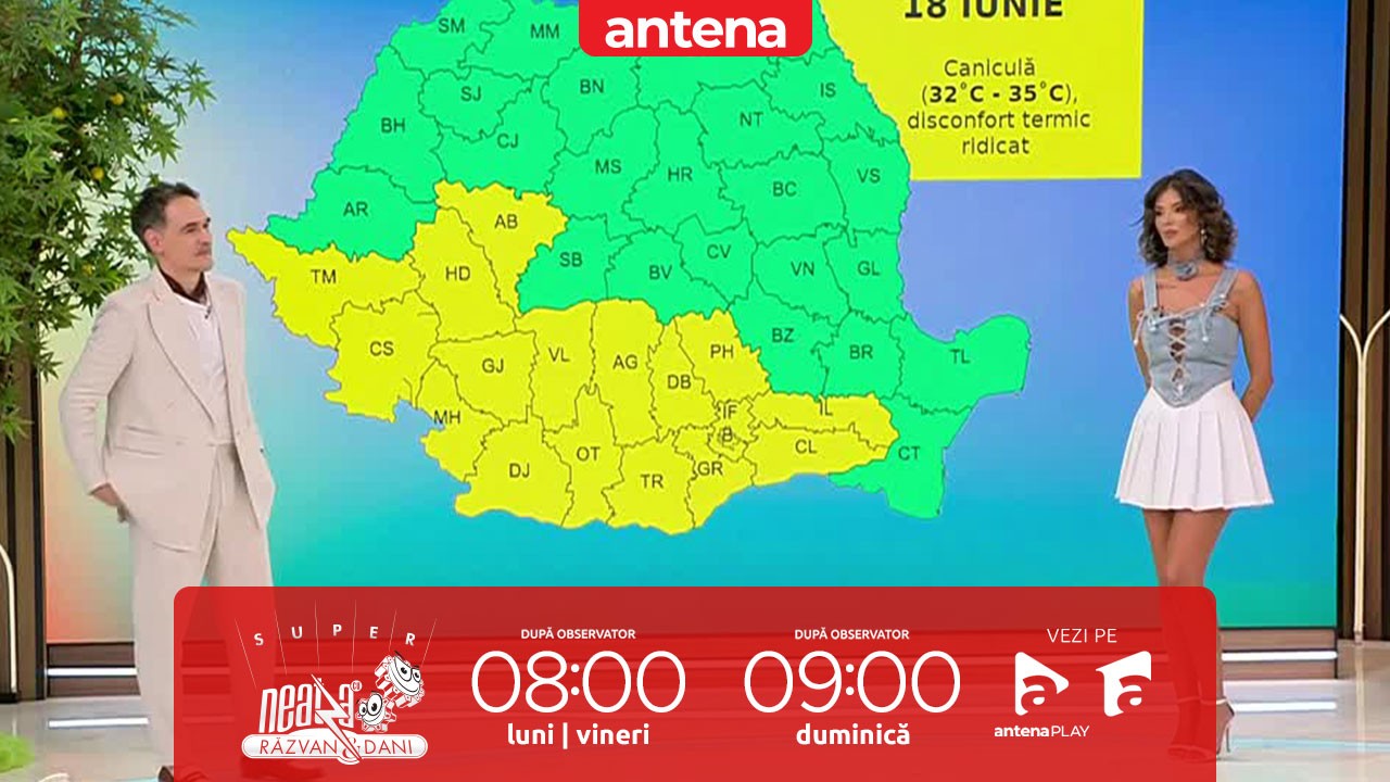 Super Neatza, 18 iunie 2024. Prognoza meteo cu Ramona Olaru: Maxime de până la 35 de grade