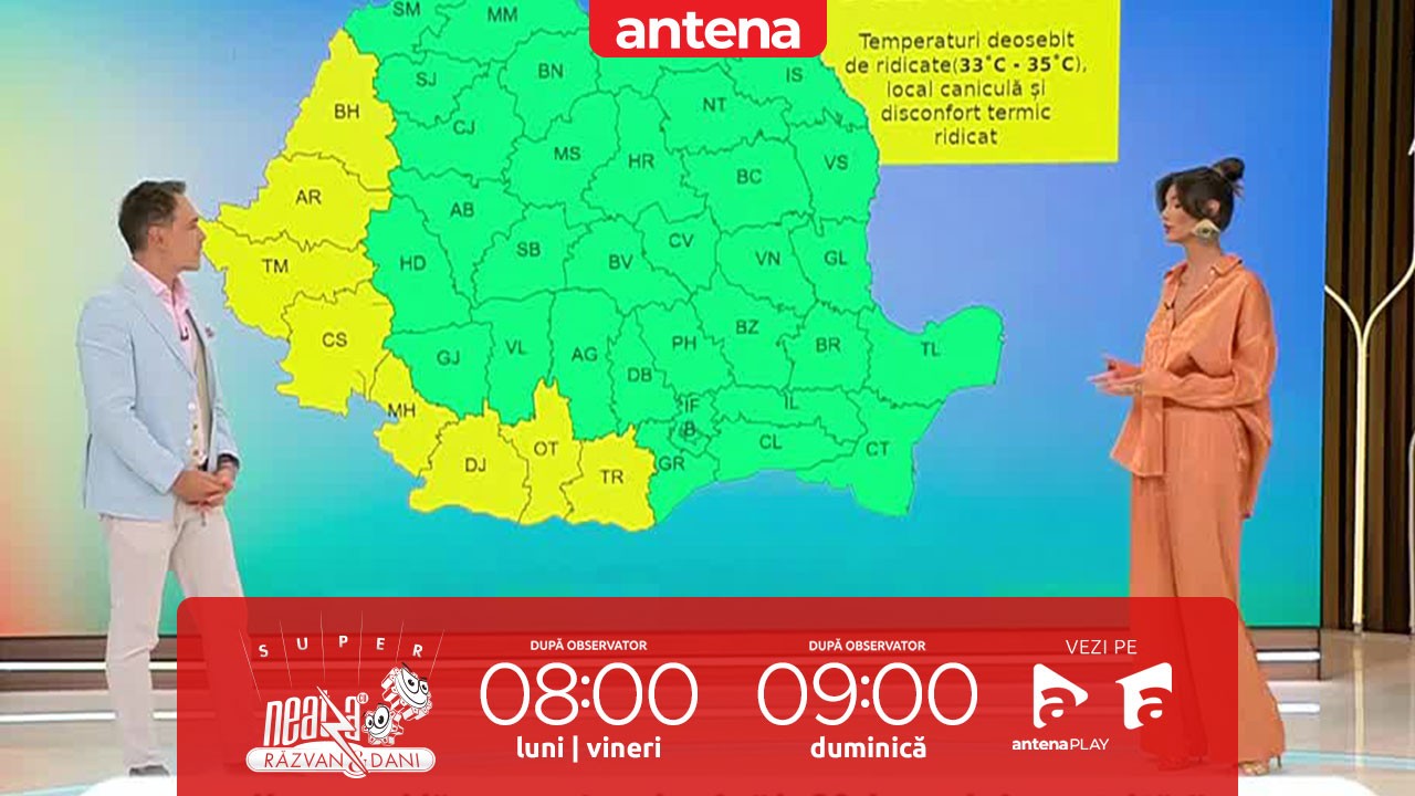 Super Neatza, 5 septembrie 2024. Prognoza meteo cu Ramona Olaru: Vreme caldă, cu înnorări temporare şi ploi trecătoare