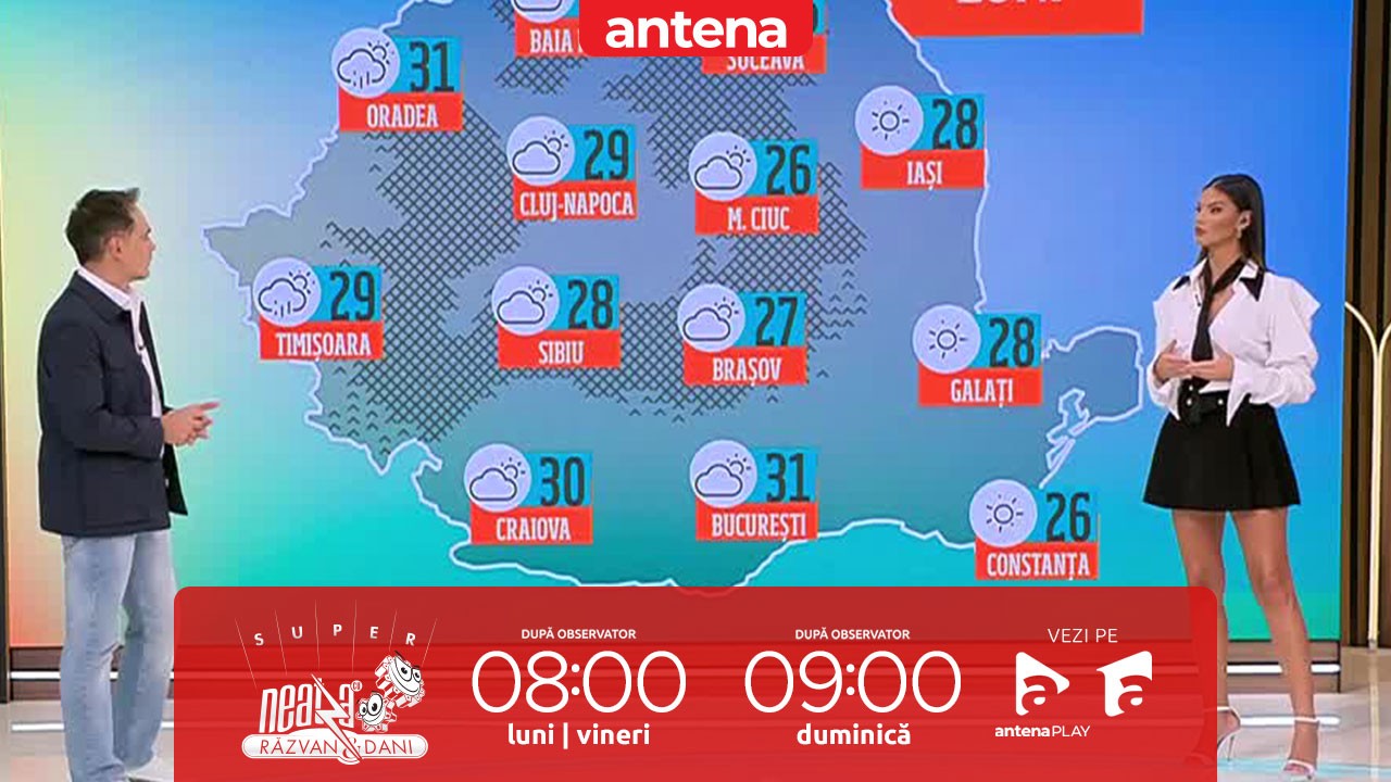 Super Neatza, 9 septembrie 2024. Prognoza meteo cu Ramona Olaru: reme caldă, cu maxime de p&acirc;nă la 31 de grade