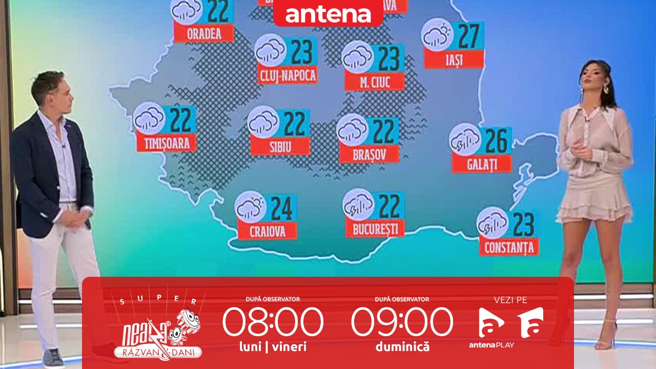 Super Neatza, 11 septembrie 2024. Prognoza meteo cu Ramona Olaru: Cer acoperit şi ploi la nivelul întregii țări