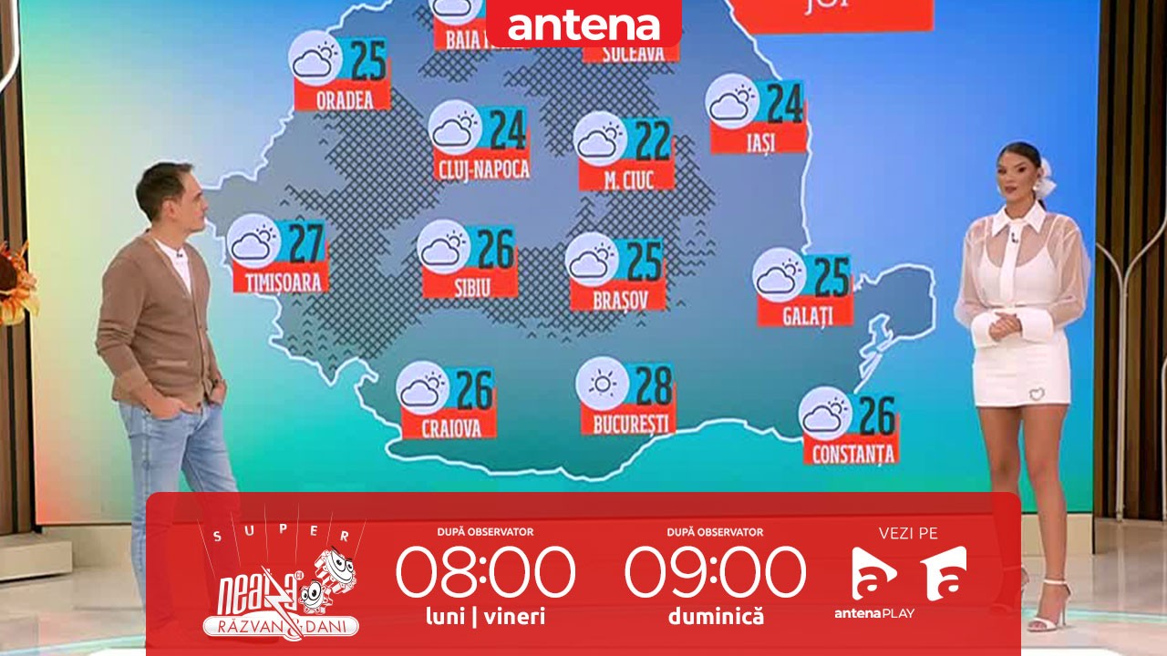 Super Neatza, 10 octombrie 2024. Prognoza meteo cu Ramona Olaru: Temperaturile vor urca p&acirc;nă la 28 de grade