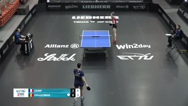 Campionatul European Individual de tenis de masă | Linz 2024: Audrey Zarif vs. Andreea Dragoman