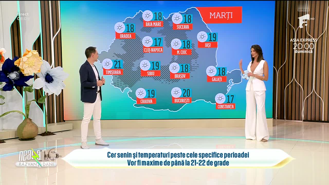 Super Neatza, 22 octombrie 2024. Prognoza meteo cu Ramona Olaru: Temperaturi peste cele specifice perioadei