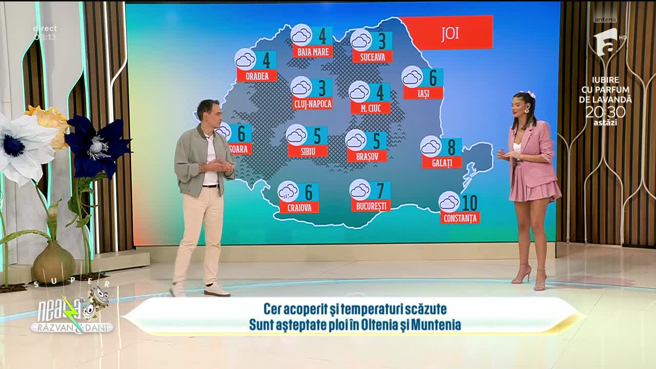 Super Neatza, 14 noiembrie 2024. Prognoza meteo cu Ramona Olaru: Cer acoperit şi temperaturi scăzute