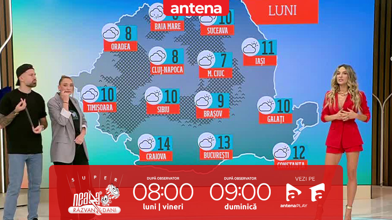 Neatza de Weekend, 17 noiembrie 2024. Prognoza meteo cu Flavia Mihășan: Vreme însorită şi temperaturi în creştere