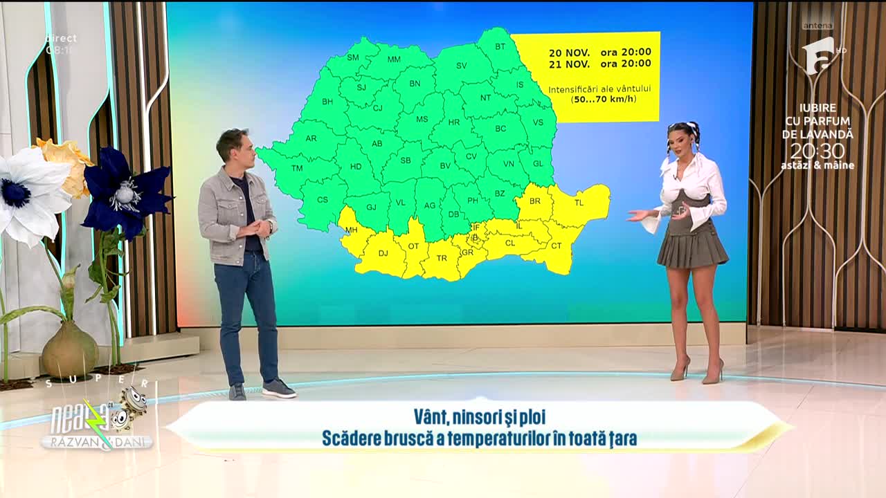 Super Neatza, 21 noiembrie 2024. Prognoza meteo cu Ramona Olaru: Temperaturile maxime nu depășesc 10 grade