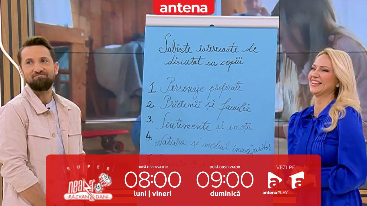 Super Neatza, 21 noiembrie 2024. Ce subiecte de discuție poți aborda ca părinte cu copilul tău