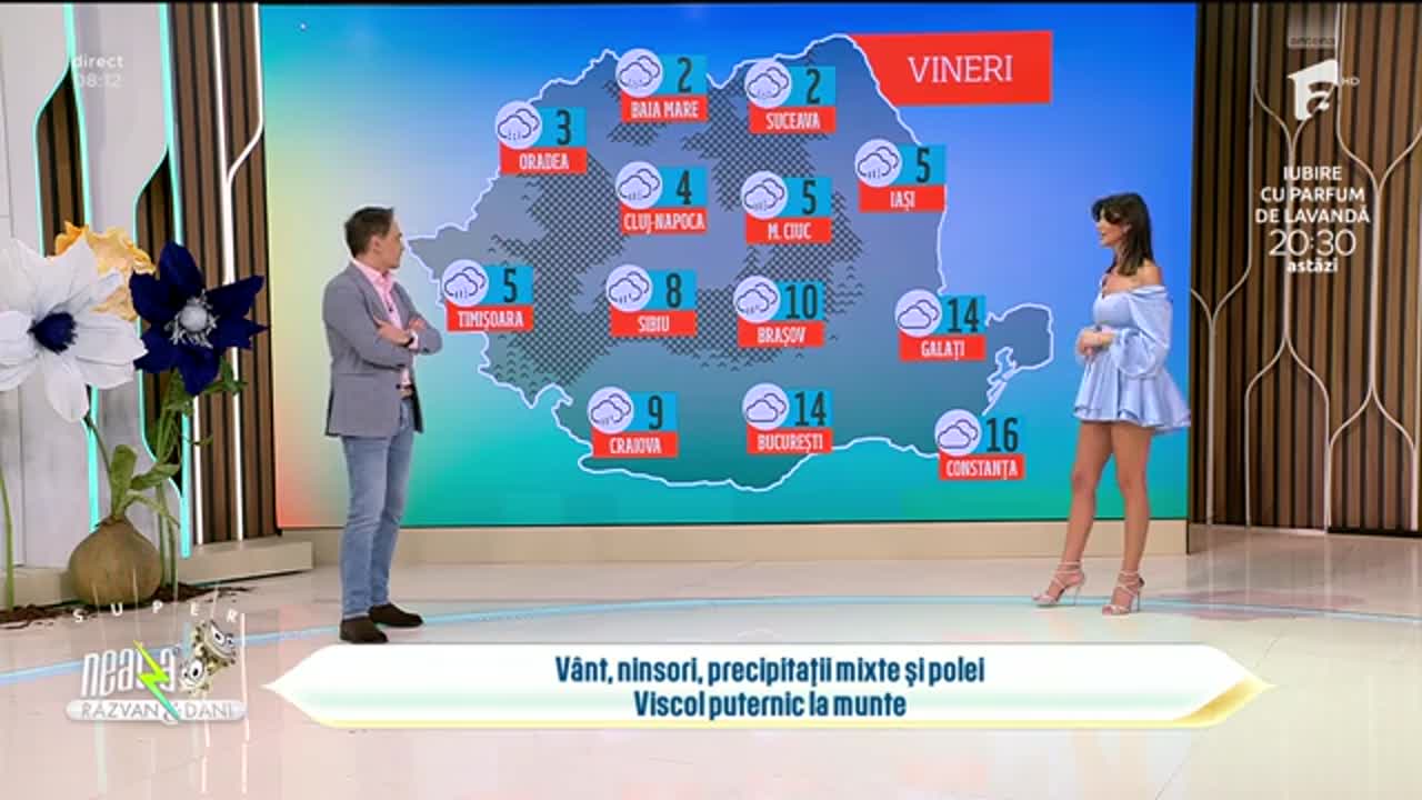 Super Neatza, 21 noiembrie 2024. Prognoza meteo cu Ramona Olaru: Vânt, ninsori, precipitații mixte și polei