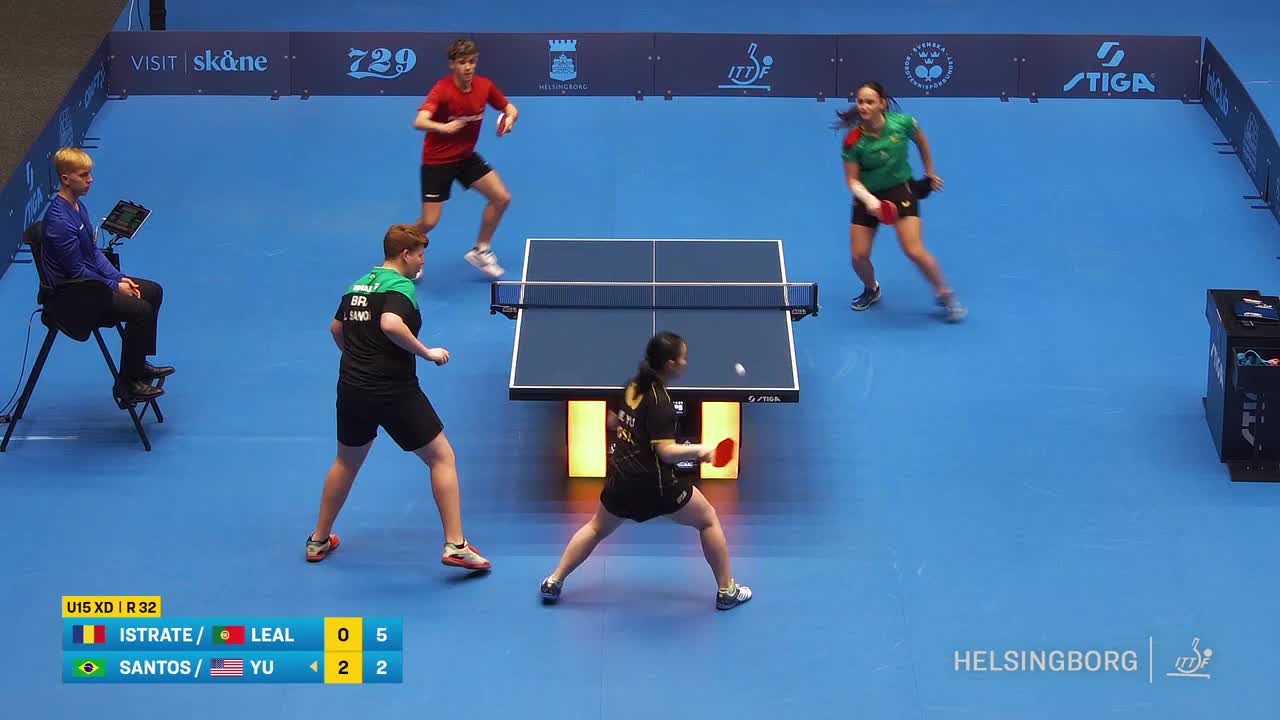 Tenis de masă | World Youth Championship Sweden 2024: Robert Istrate / Julia Leal vs. Luan Santos / Many Yu