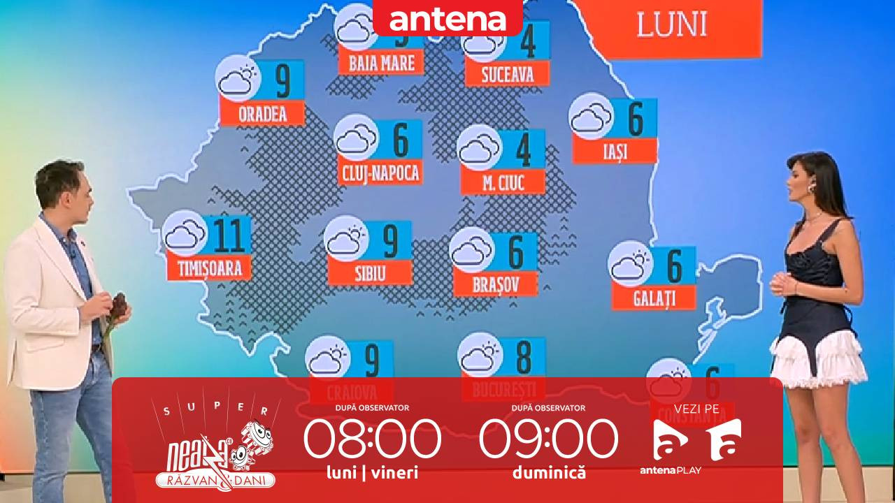 Super Neatza, 25 noiembrie 2024. Prognoza meteo cu Ramona Olaru: Vreme cu cer variabil