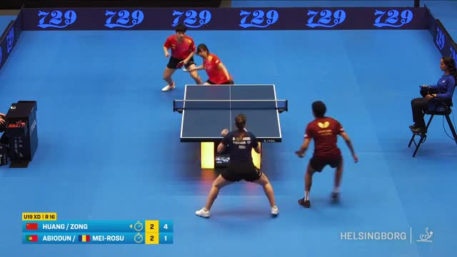 Tenis de masă | World Youth Championship Sweden 2024: Bianca Mei-Roşu / Tiago Abiodun vs. Youzheng Huang / Geman Zong