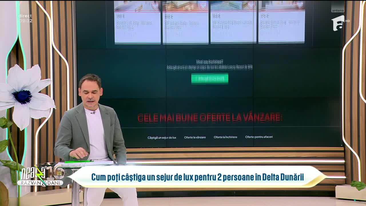 Super Neatza, 26 noiembrie 2024. Homezz.ro: Cum poți să câștigi un sejur de lux în Delta Dunării