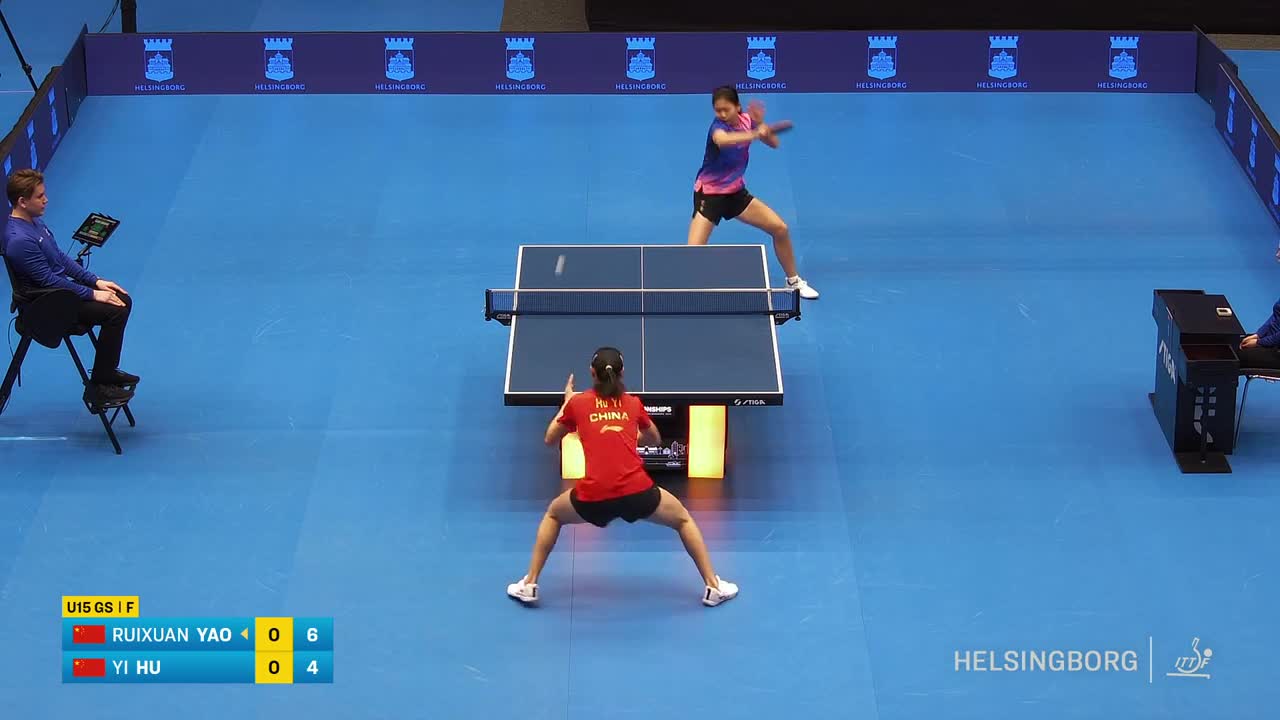 Tenis de masă | World Youth Championship Sweden 2024: Finală feminin U15: Ruixuan Yao vs Yi Hu