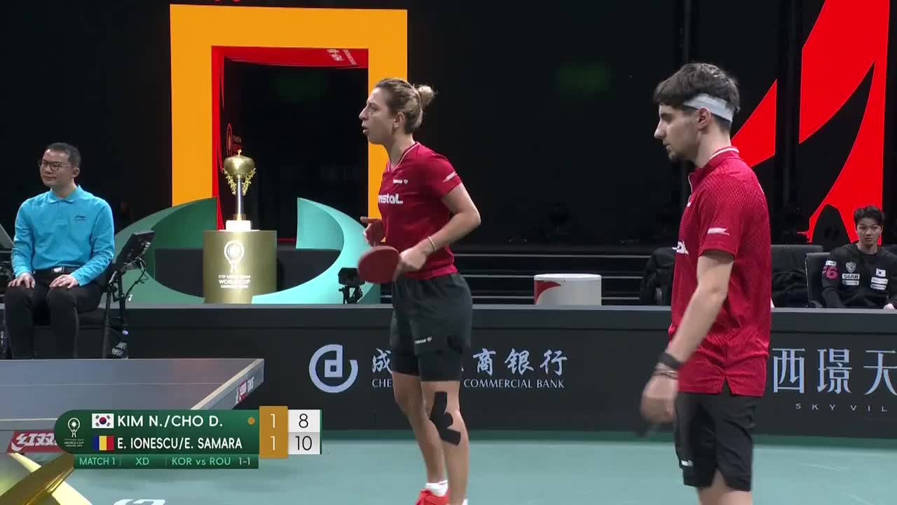 Tenis de masă | ITTF Mixed Team World Cup 2024:   Kim / Cho vs. Elizabeta Samara / Eduard Ionescu