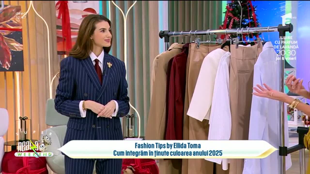 Neatza de Weekend, 8 decembrie 2024. Fashion Tips by Ellida Toma: Cum integrezi în ținute culoarea anului 2025