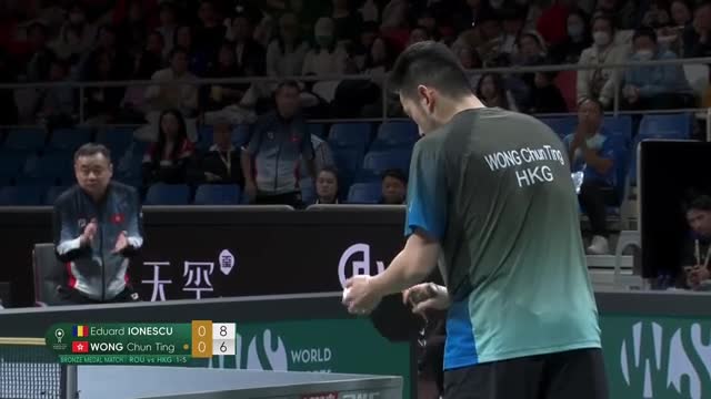 Tenis de masă | ITTF Mixed Team World Cup 2024: Eduard Ionescu vs. Wong Chun Ting