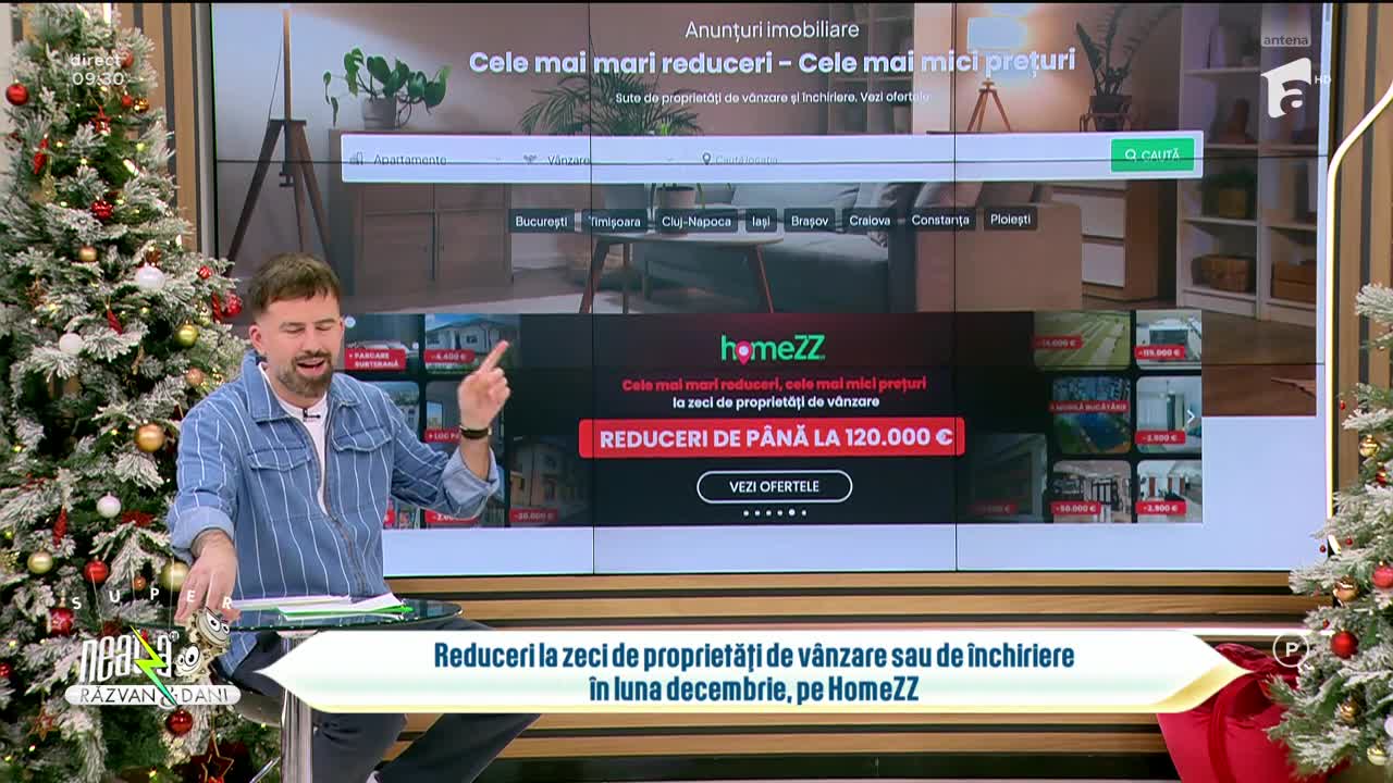 Super Neatza, 17 decembrie 2024. Homezz.ro: Reduceri la zeci de proprietăți de vânzare sau de închiriere în luna decembrie