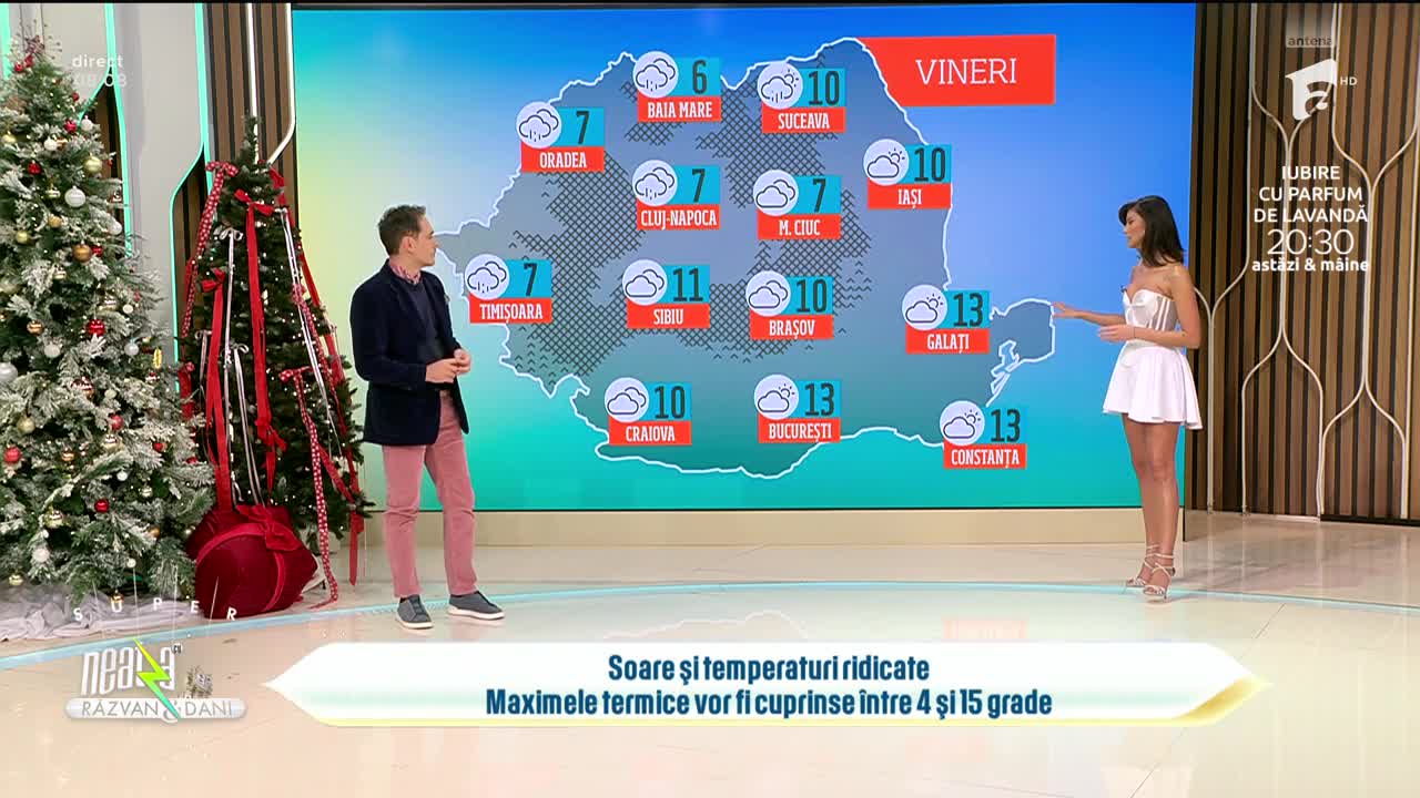 Super Neatza, 19 decembrie 2024. Prognoza meteo cu Ramona Olaru: Temperaturi de până la 15 grade