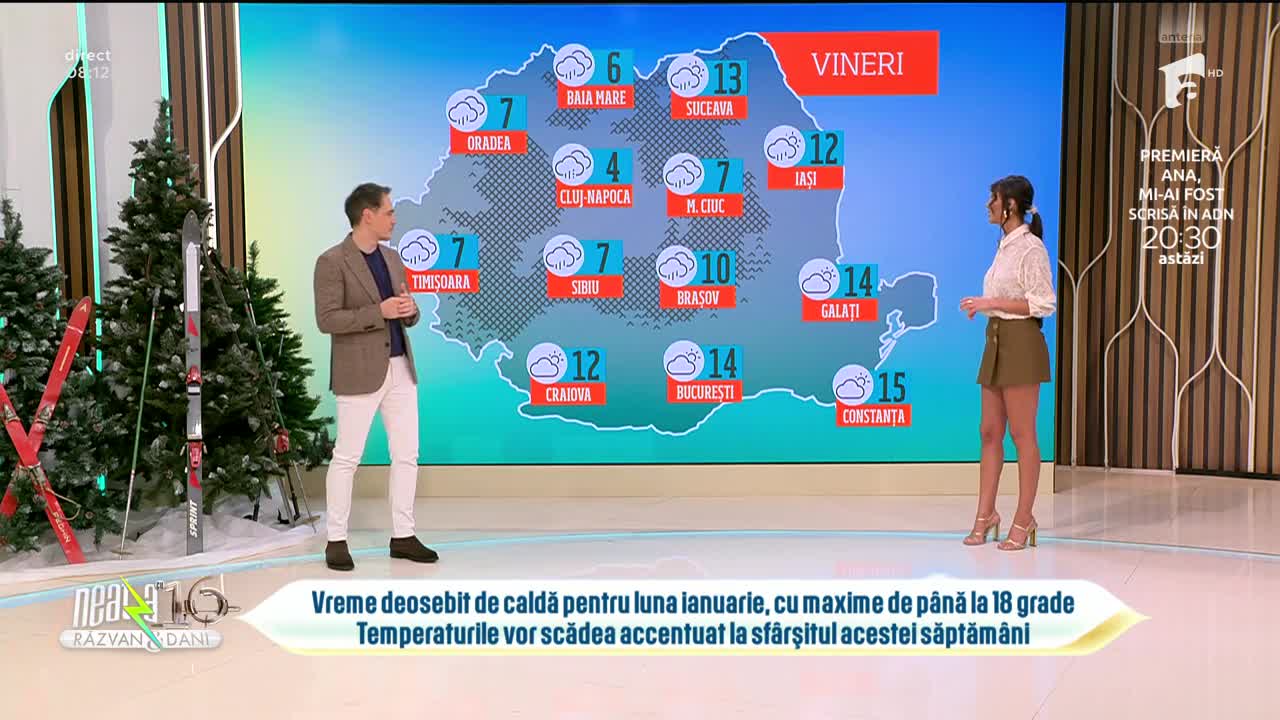 Super Neatza, 9 ianuarie 2025. Prognoza meteo cu Ramona Olaru: Vreme deosebit de caldă pentru luna ianuarie