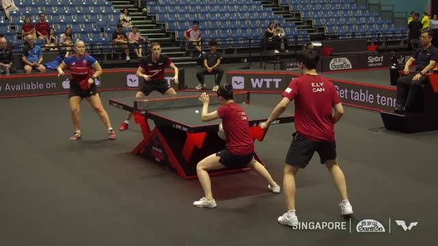 Tenis de masă | WTT Singapore Smash 2025: Ovidiu Ionescu / Balazova Barbora vs. Ly Edward / Liao Ivy