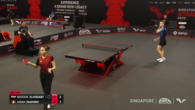 Tenis de masă | WTT Singapore Smash 2025: Adina Diaconu vs. Mariam Alhodaby