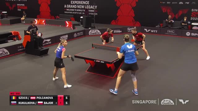 Tenis de masă | WTT Singapore Smash 2025: Bernadette Szocs/Sofia Polcanova vs. Natalia Bajor/ Tatiana Kukulkova