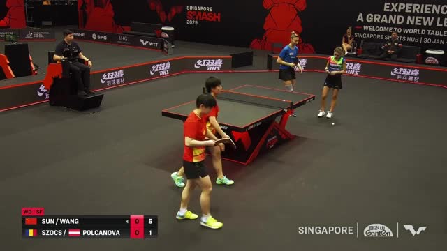 Tenis de masă | WTT Singapore Smash 2025: Bernadette Szocs/Sofia Polcanova vs. Sun/Wang