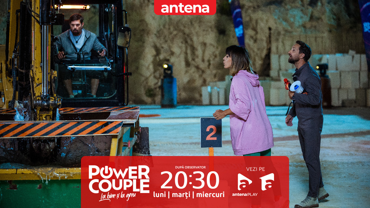 Power Couple România, 18 februarie 2025. Cum s-au descurcat DOC și Anca Munteanu, la proba cu excavatorul