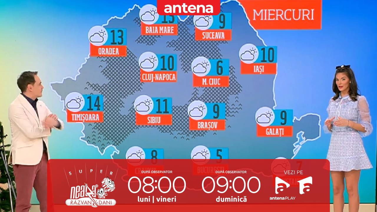 Super Neatza, 26 februarie 2025. Prognoza meteo cu Ramona Olaru: Temperaturile sunt în creștere