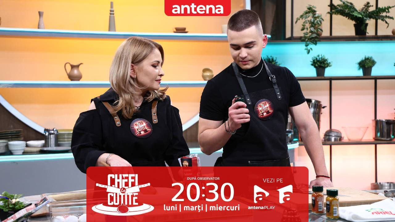 Chefi la cuțite | Sezonul 15, 12 martie 2025. Mădălina și Andreas Zaharia, surpriză de proporții pentru chef Orlando