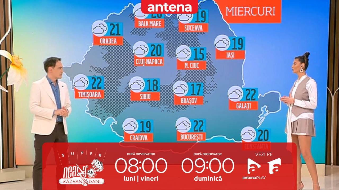 Super Neatza, 12 martie 2025. Prognoza meteo cu Ramona Olaru: Maxima termică ajunge până la 23 de grade