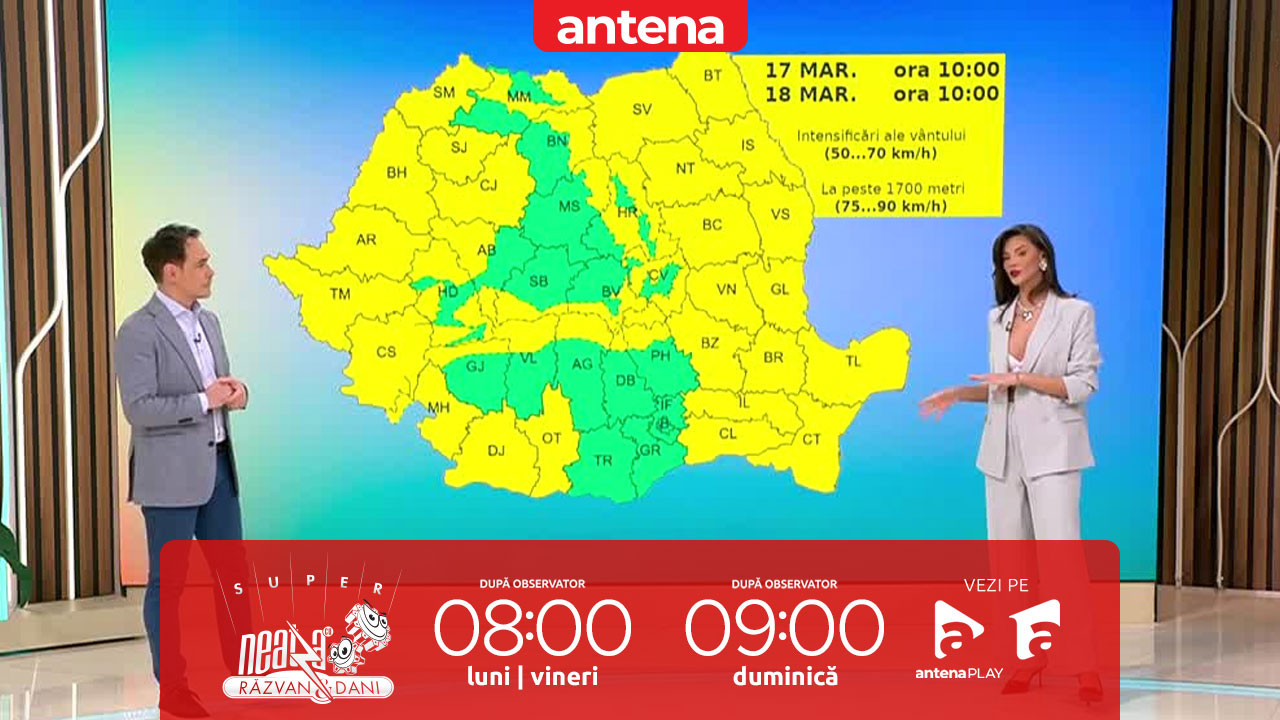 Super Neatza, 17 martie 2025. Prognoza meteo cu Ramona Olaru: Vremea se răceşte accentuat în toată țara!