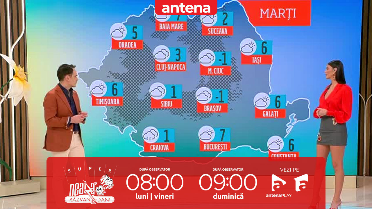 Super Neatza, 18 martie 2025. Prognoza meteo cu Ramona Olaru: Vântul va avea intensificări în mare parte din țară