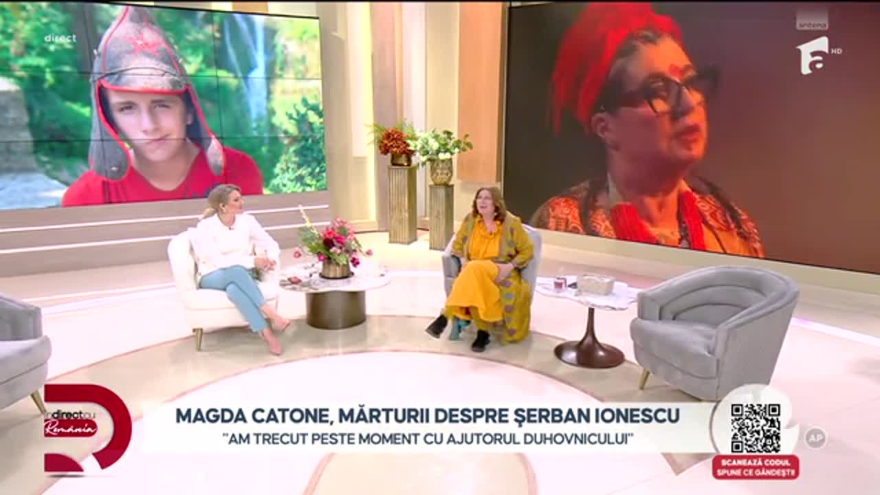 În direct cu România, 17 aprilie 2025. Magda Catone, de la teatru și film, la teologie după moartea soțului, Șerban Ionescu