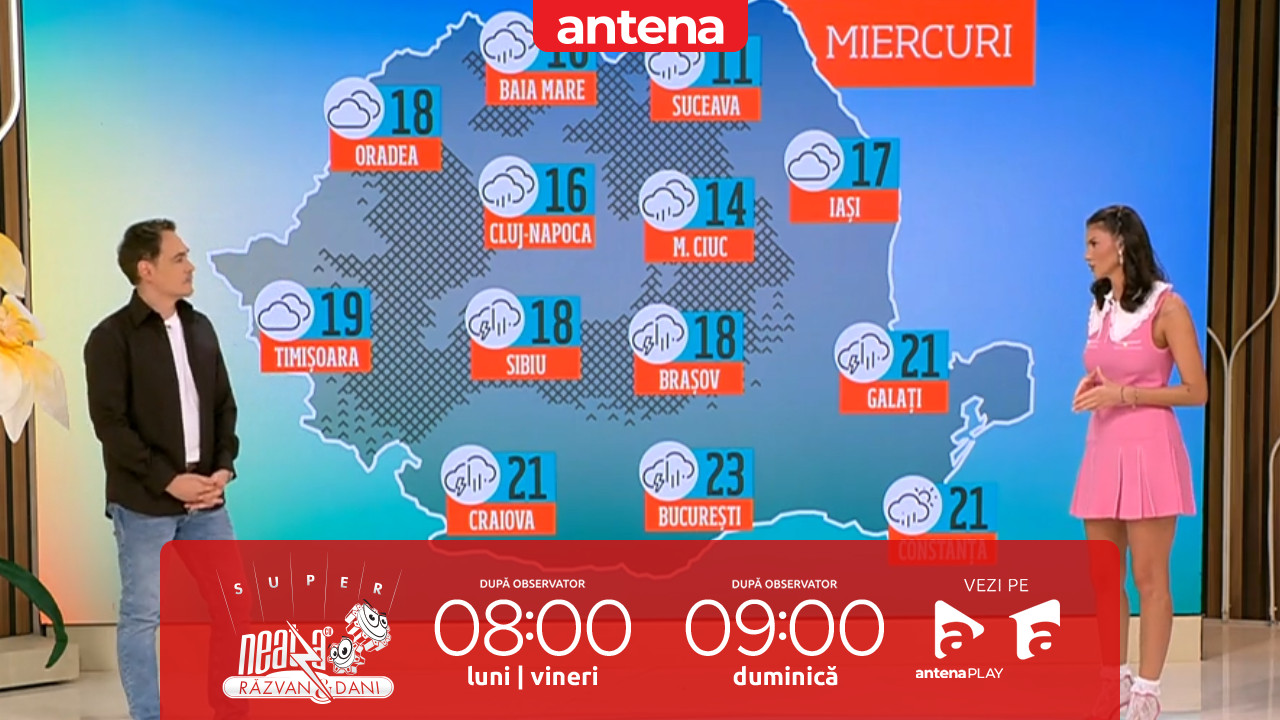Super Neatza, 7 mai 2025. Prognoza meteo cu Ramona Olaru: Vreme instabilă, cu averse