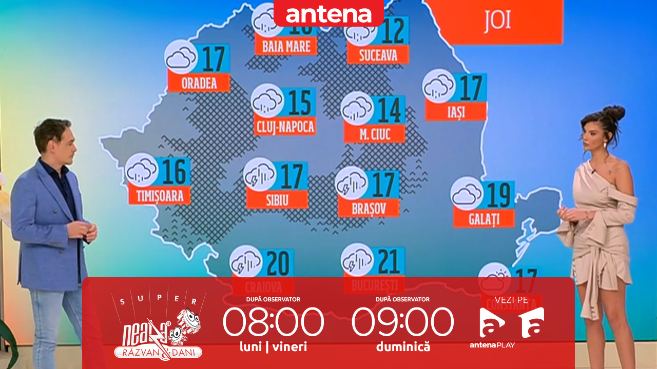 Super Neatza, 8 mai 2025. Prognoza meteo cu Ramona Olaru: Maxime termice între 10 și 21 de grade
