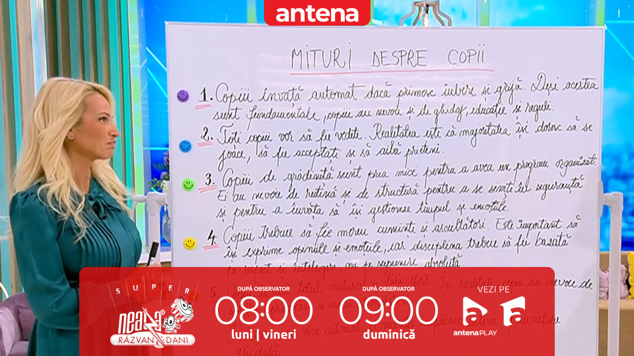 Super Neatza, 8 mai 2025. Barierele dintre generații. Cum poți înțelege, ca părinte, nevoile celui mic