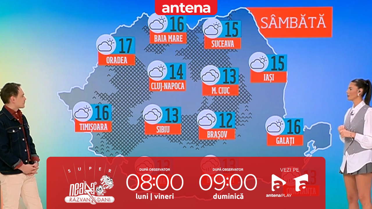 Super Neatza, 9 mai 2025. Prognoza meteo cu Ramona Olaru: Înnorări și ploi slabe
