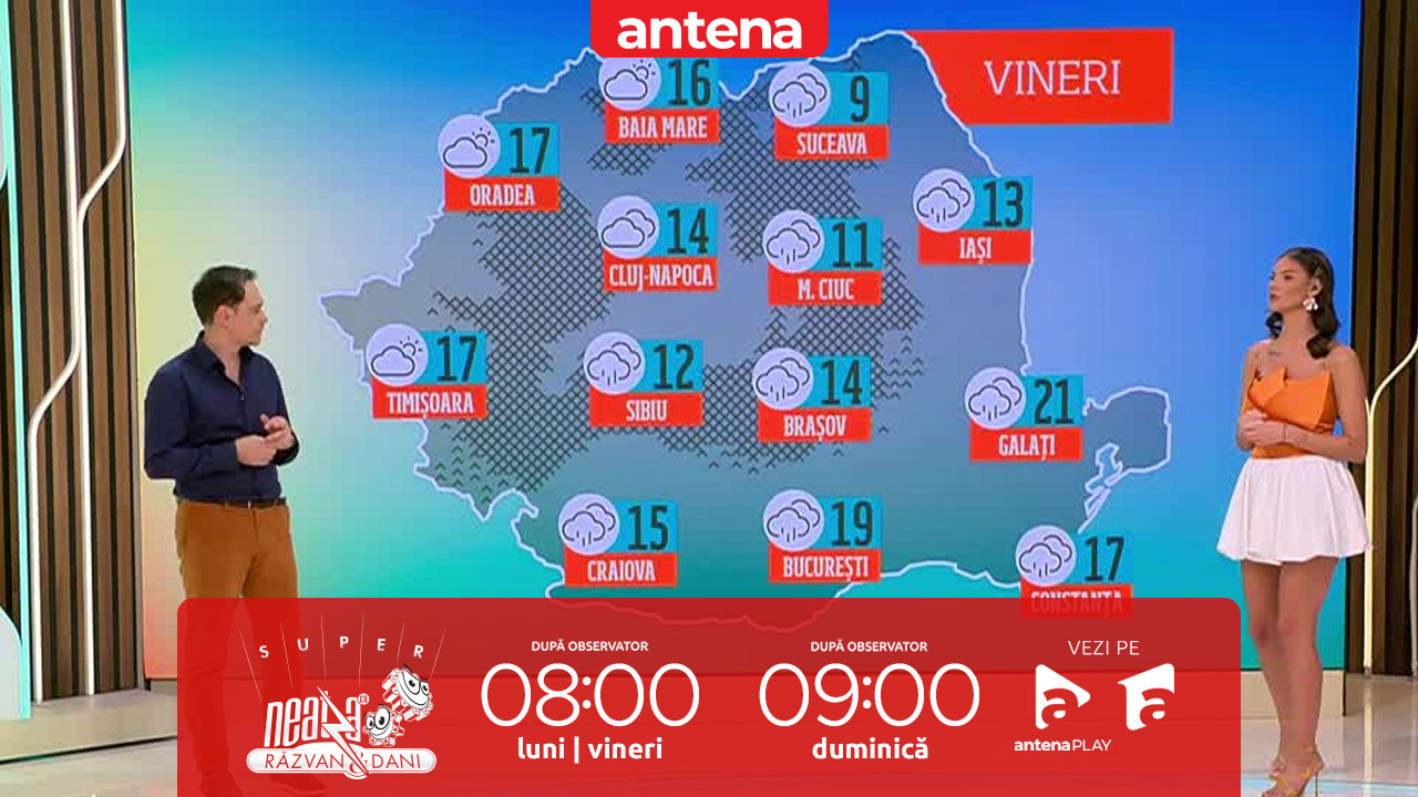 Super Neatza, 15 mai 2025. Prognoza meteo cu Ramona Olaru: Unde sunt anunțate ploi torențiale, vânt şi căderi de grindină!